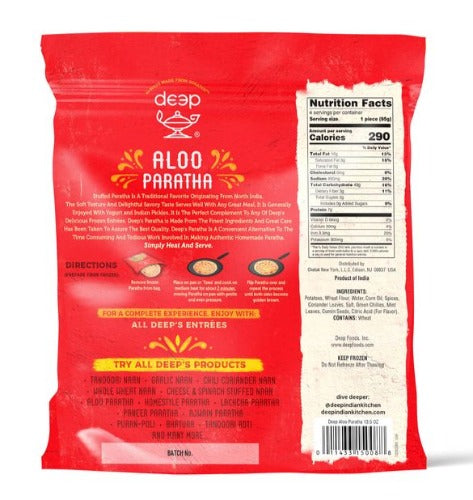 Frozen Aloo Paratha - 4 pieces - Deep - 383g