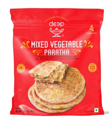 Frozen - Mixed Veg Paratha - 4 pieces - Deep - 399g