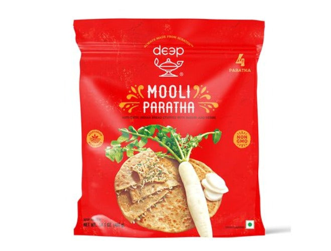 Frozen - Mooli Paratha - 4 Pieces - Deep - 400g