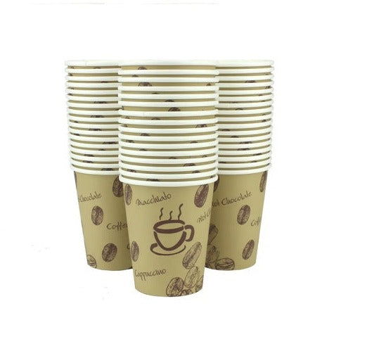 Disposable Hot Cups - 8 Oz. - 50 Pcs.