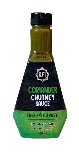 CORIANDER CHUTNEY SAUCE - 455 ml. - KFI