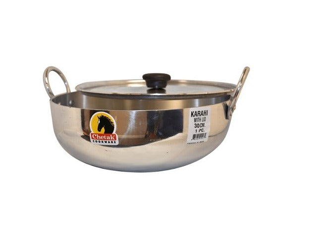 KARAHI - STEWPOT-WOK WITH LID 30cm - Chetak