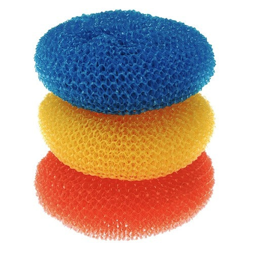 Plastic Mesh Scourer - 3 Pcs