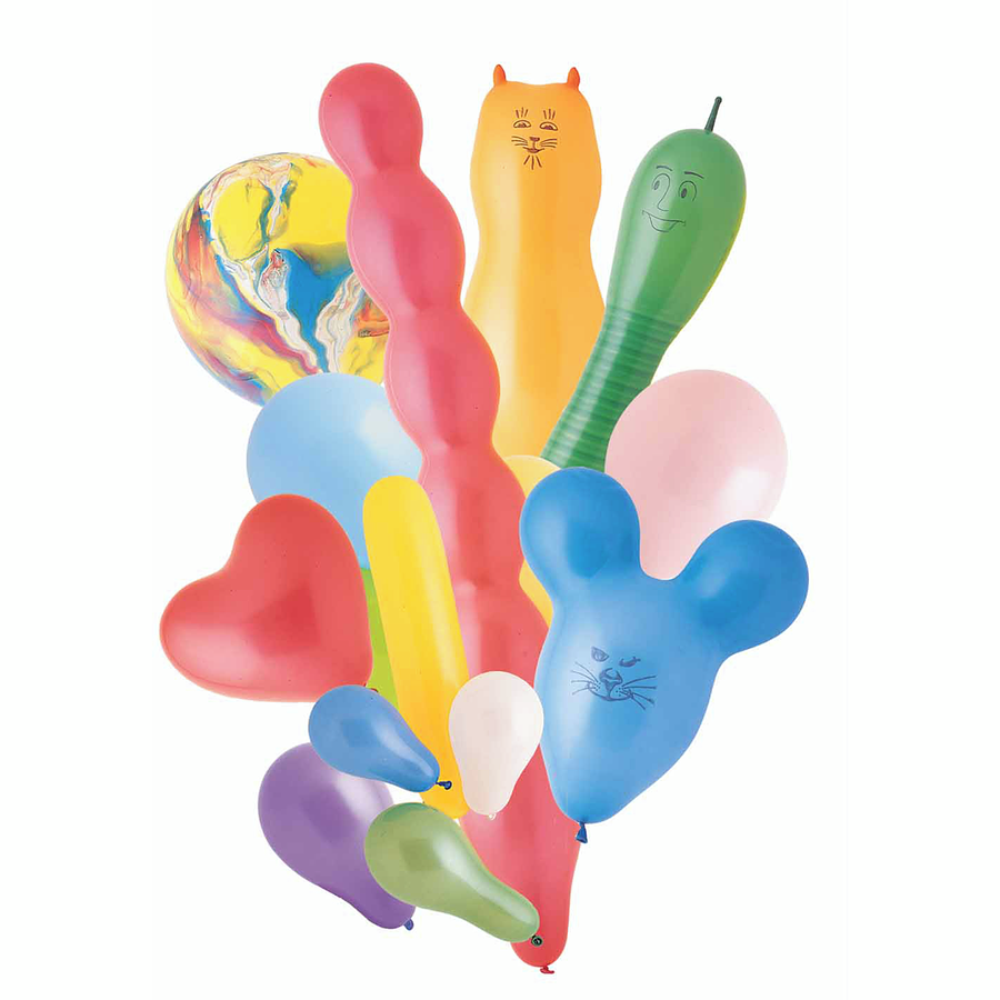 UNIQUE Quarter Pound Latex Balloons, Assorted Size