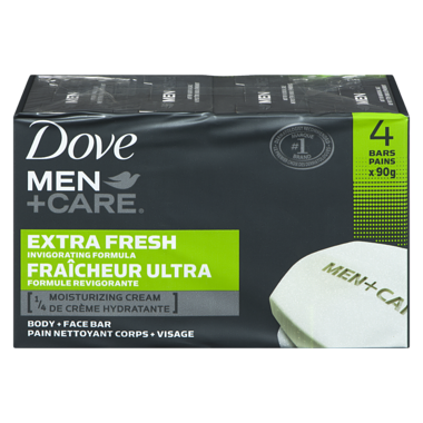 DOVE Men+Care Body and Face Bar, Extra Fresh (3 bars)