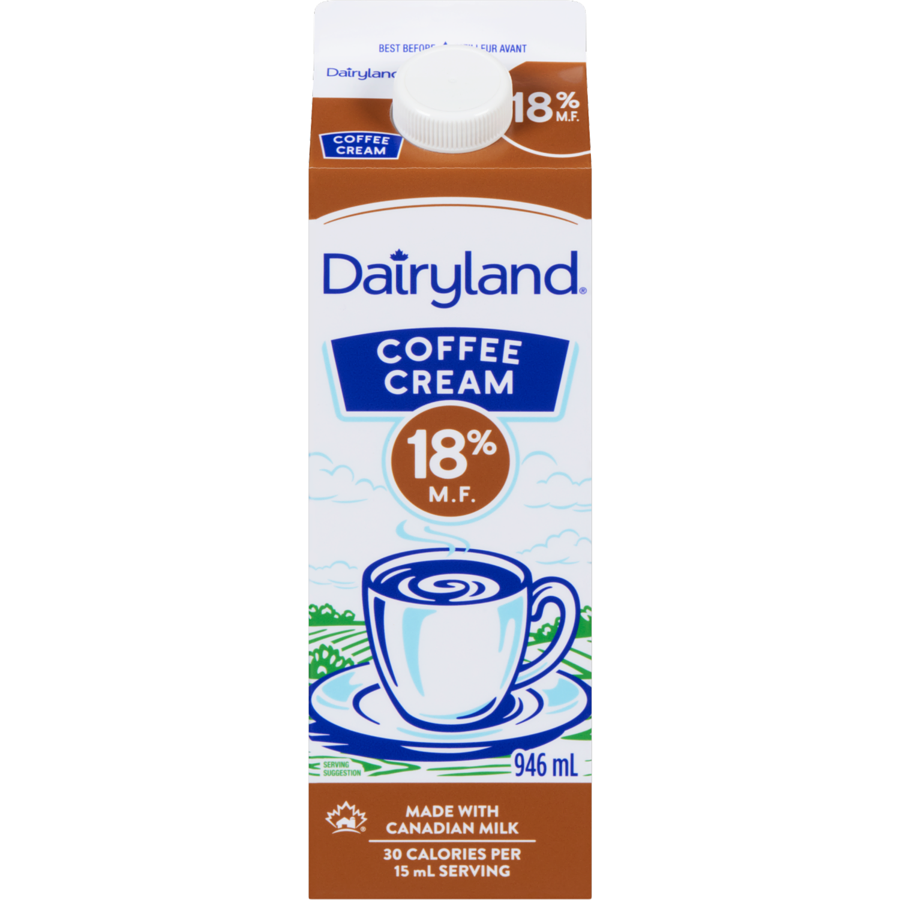 DAIRYLAND Coffee Cream 18% M.F. 946ml