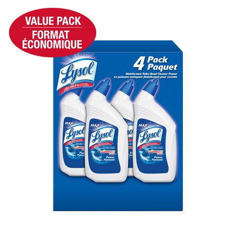 Lysol Disinfectant Toilet Bowl Cleaner Power Value Pack 4 x 946 mL-Punjabi Groceries