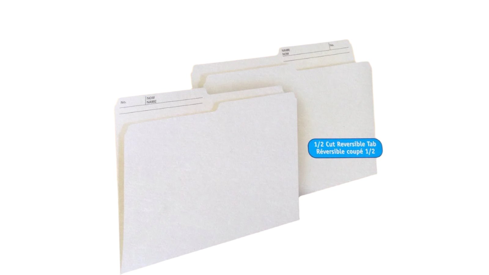 Continental Manila Color Letter Size Reversible File Foldersx10 pack -punjabigroceries.com