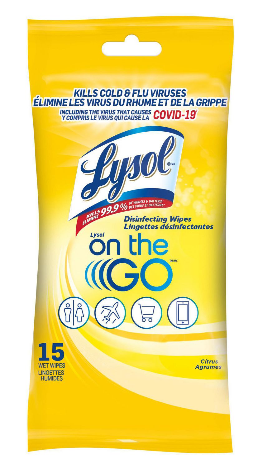 Disinfecting Wipes - On The Go - 15 Count - Lysol
