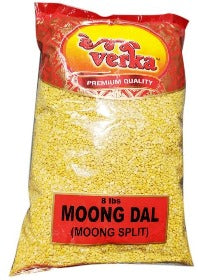Moong Dal Washed Split Lentils - 8 lb - Verka