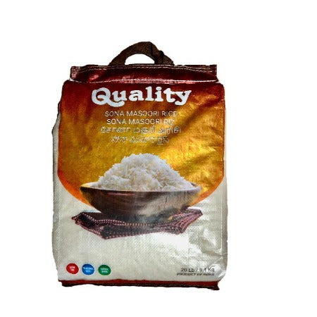 Quality Sona Masoori Rice -20 Lbs.