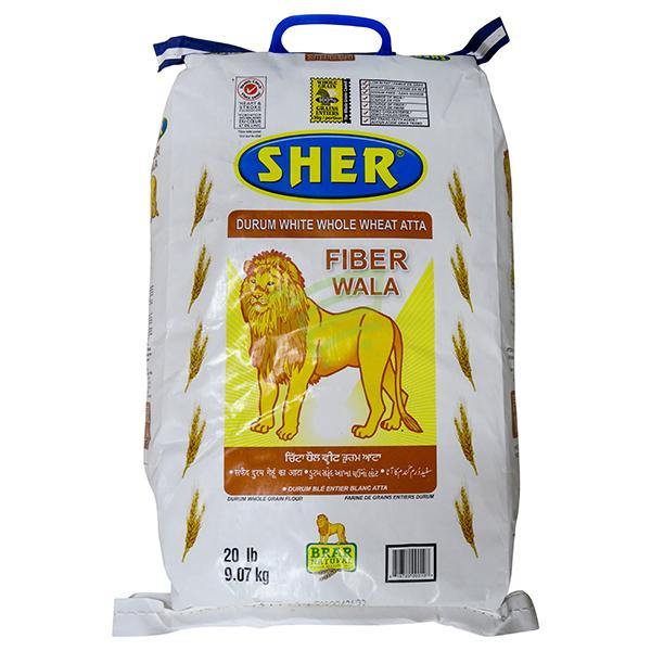 Whole Wheat White flour / Atta - 20lb - SHER