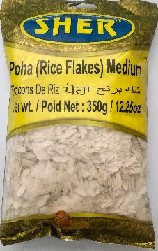 POHA - RICE FLAKES - Medium - 350g - Sher