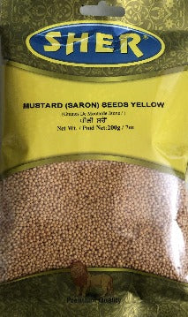 Yellow Mustard Seeds - 200gm - Sher