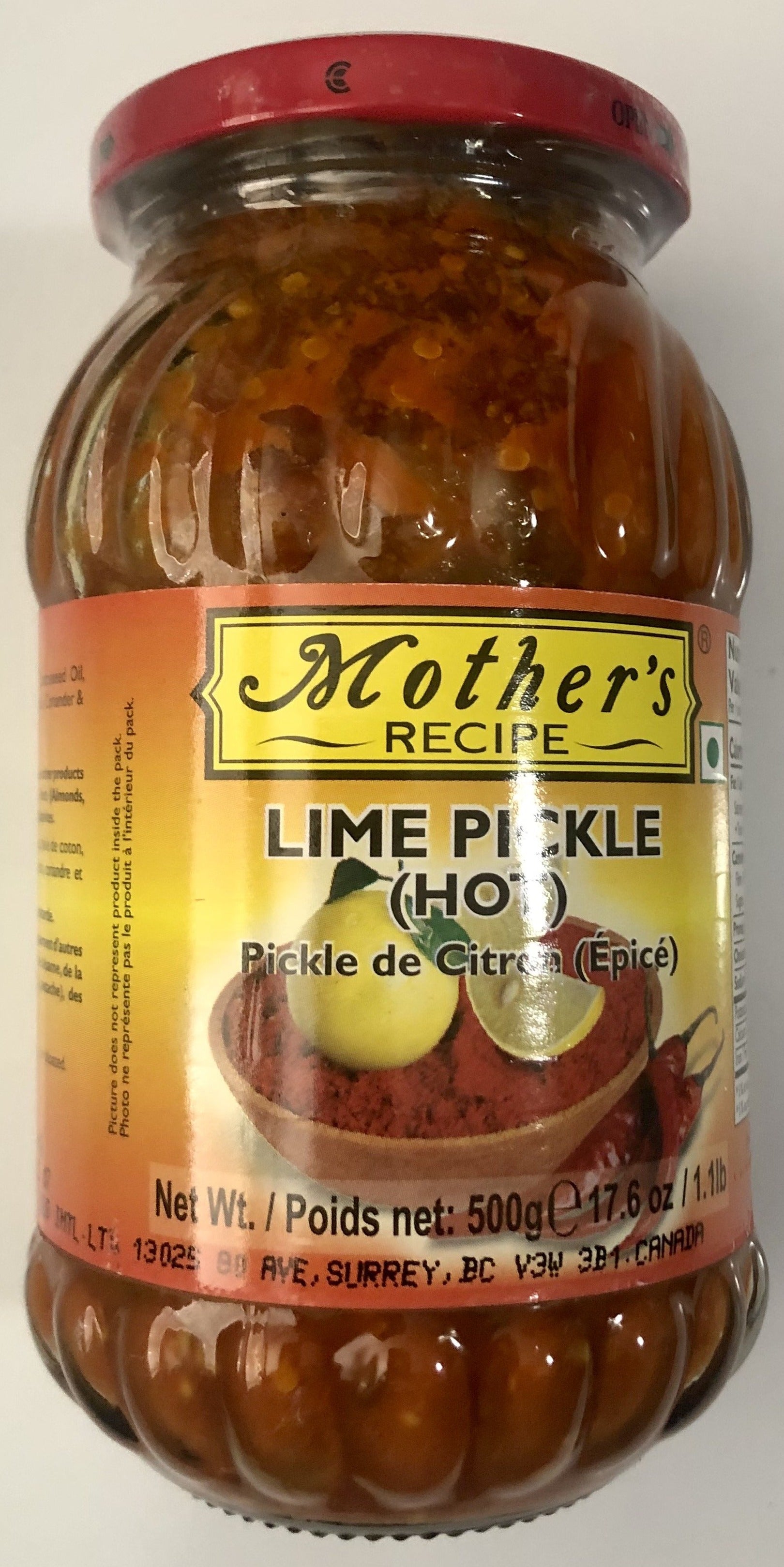 Mother's Recipe Lime Pickle Hot 500g