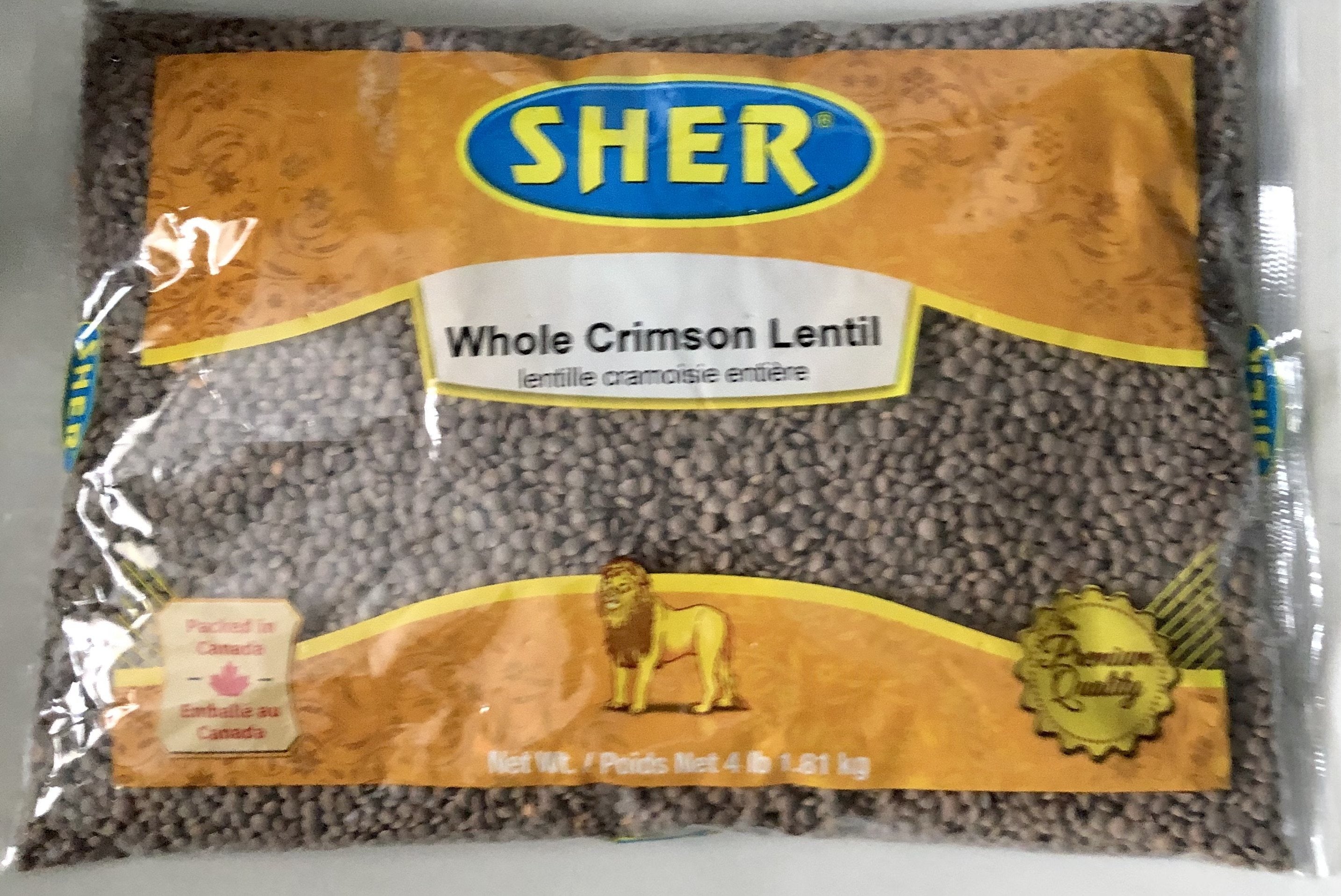 Lentils - Whole - Brown - 4lb. - SHER