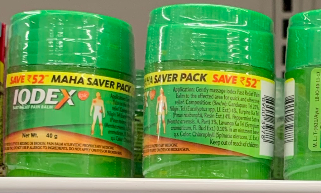 Iodex fast relief balm 40g