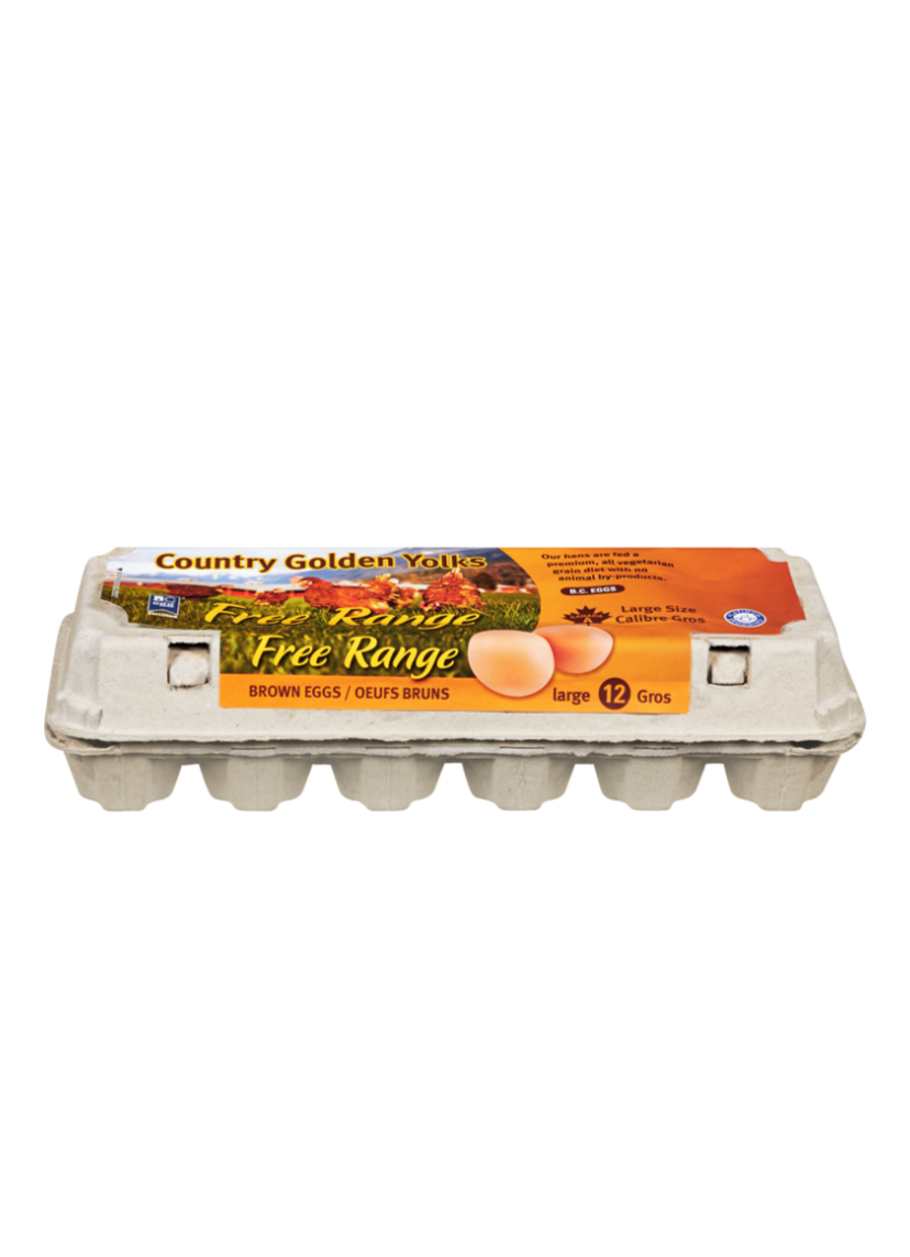 Country Golden Yolks Free Range Brown Eggs - One Dz (12)