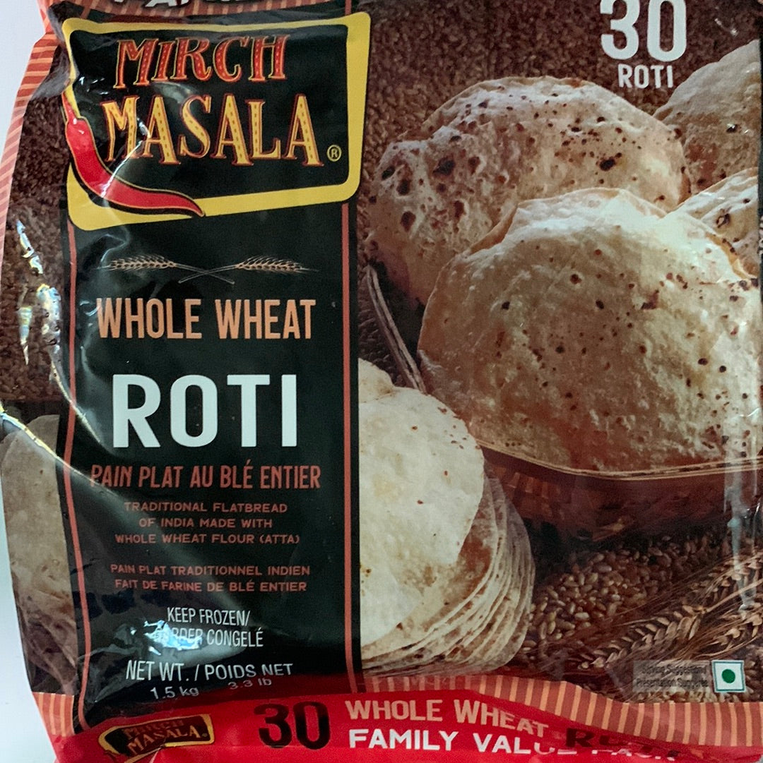 Mirch masala - Whole wheat roti- Frozen - 1.5 kg