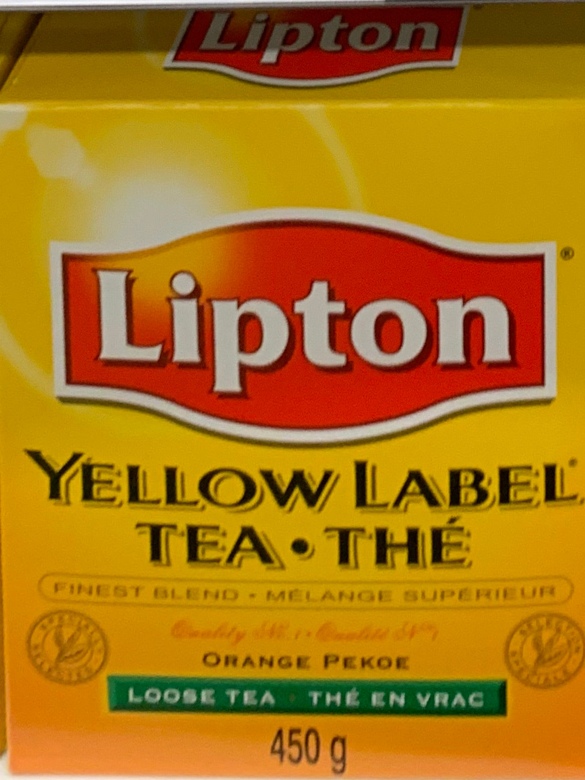 Yellow Label- Orange pekoe loose tea -Lipton 450 g