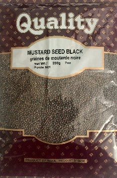 IAG Foods Black Mustard Seeds 200g - Indian Pantry Spice For Cooking, Tempering, Pickling