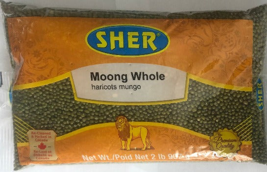 Moong Beans 2lb - Sher - punjabigroceries.com