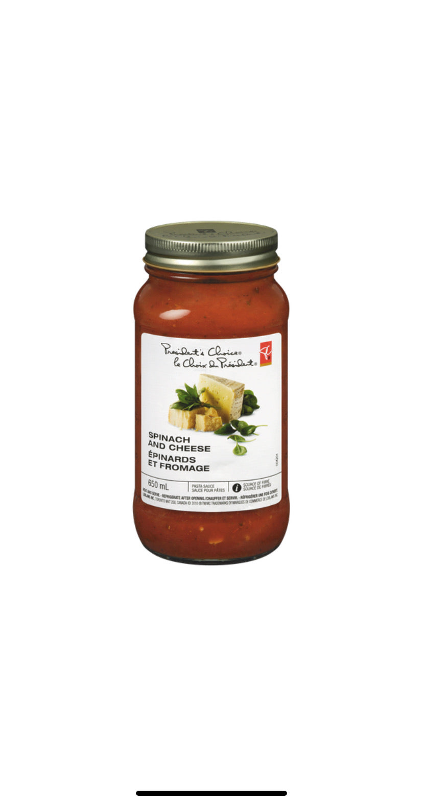Classico Spinach and cheese pasta sauce 650 g