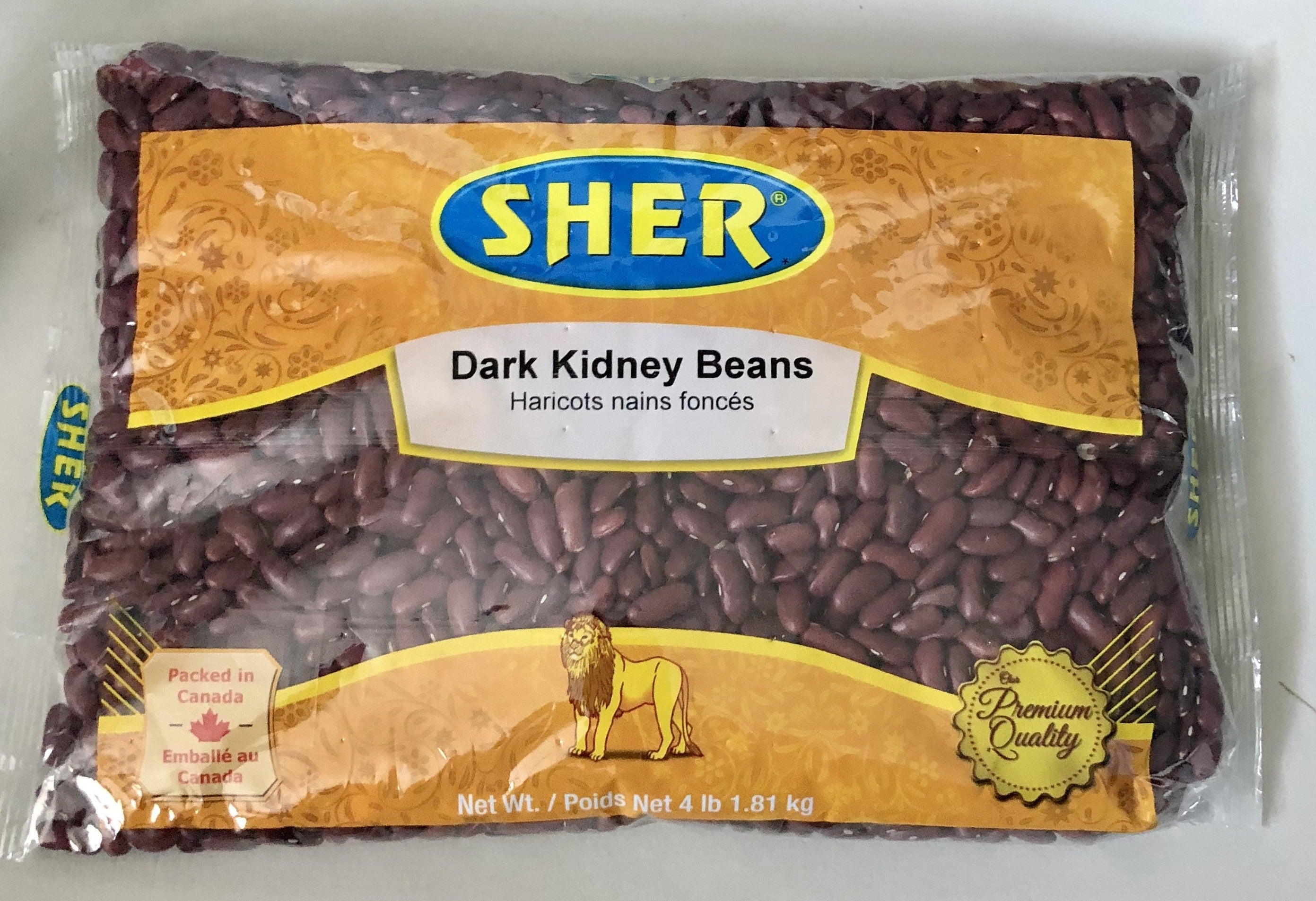 RAJMAH-KIDNEY BEANS-RED DARK-SHER - 4 lb