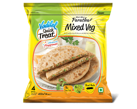 Mixed Veg Paratha - 4 pieces - Vadilal - 400g