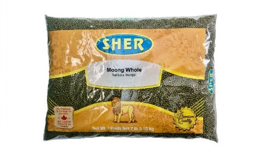 Moong - Whole- 7 lb - Sher