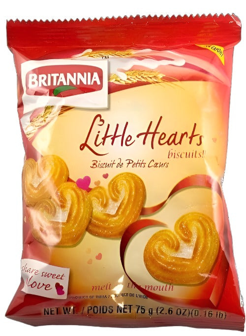 Little Hearts biscuits - BRITANNIA - 75gm- punjabigroceries.com