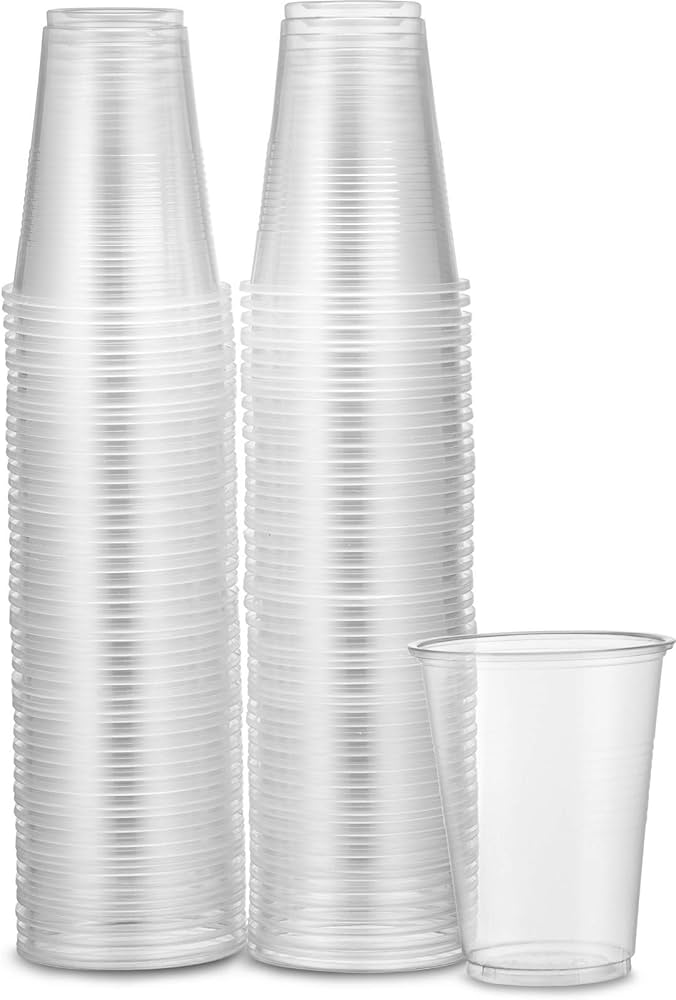 Clear Plastic Disposable Beverages Cups - 7 Oz. - 50 Pcs.