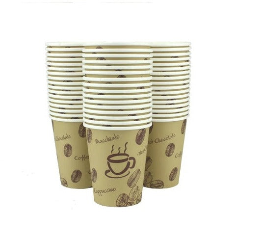 Disposable Hot Cups - 8 Oz. - 50 Pcs.
