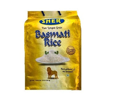 Pure Extra Long Basmati Rice - 10 lb - Sher