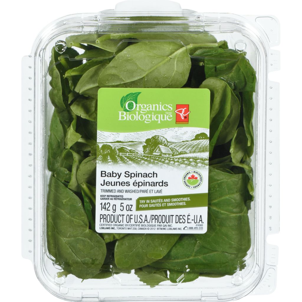 PC ORGANICS Baby Spinach 142 g-punjabigroceries.com