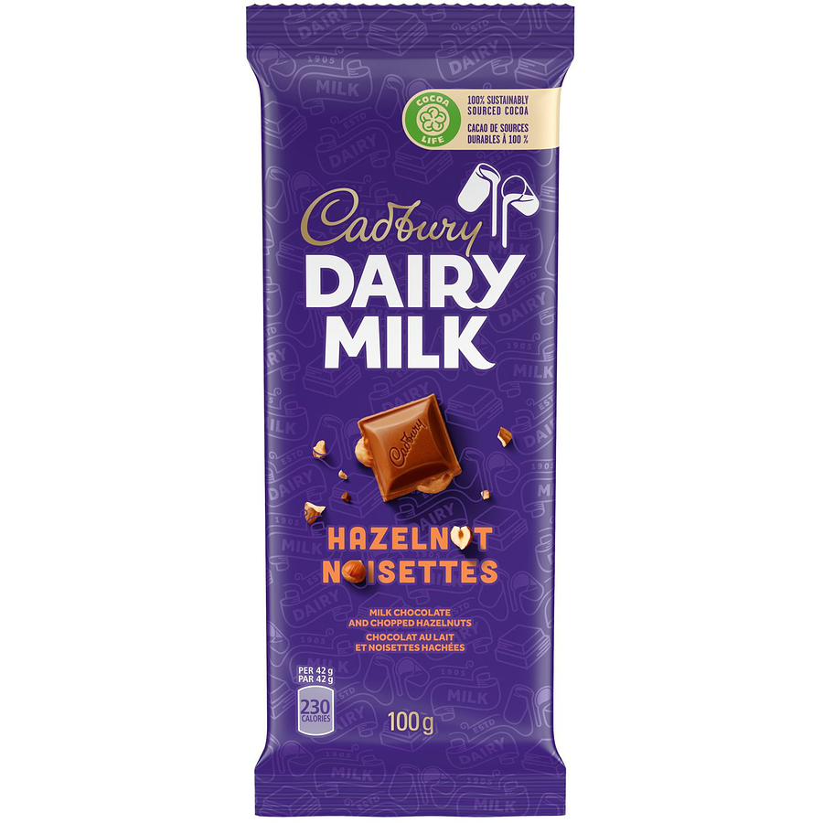 CADBURY Dairy Milk Hazelnut Chocolate Bar 100 g