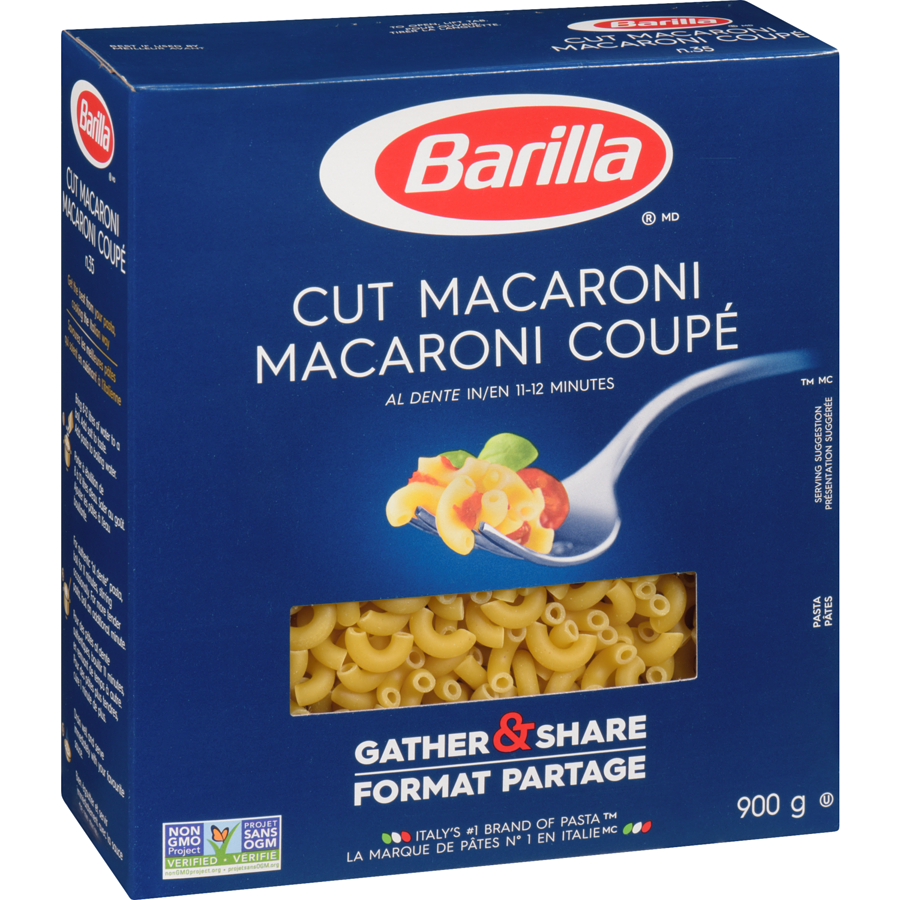BARILLA Cut Macaroni Pasta 900 g