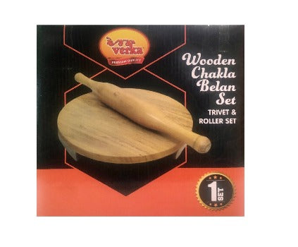 Wooden Pastry Board and Rolling Pin - 1 Set - Verka