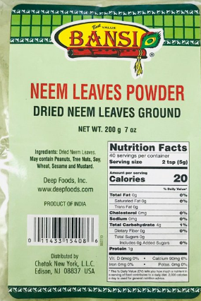 Bansi Neem Leaves Powder Bansi Neem Leaves Powder 200g