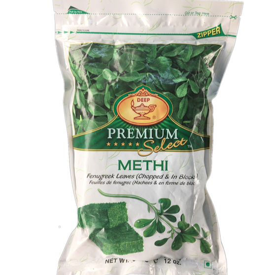 Deep Premium Select Methi - Fenugreek Leaves - Frozen - 340g