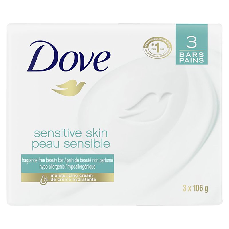 Dove Sensitive Skin Beauty Bar Soap - 3X106gm