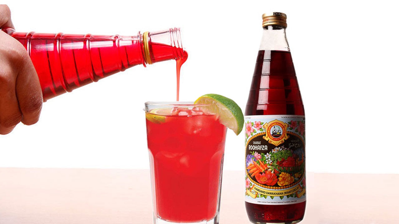 Hamdard RoohAfza Sharbat Rose Syrup (750 ml) - Punjabi Groceries