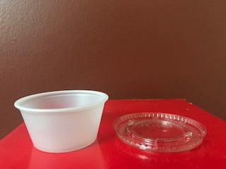 CLEAR PLASTIC PORTION CUPS WITH LIDS - 2 OZ - punjabigroceries.com