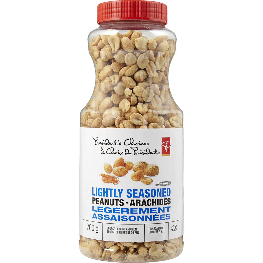 Dry Roasted Lightly Seasoned Peanuts - 700 g - PRESIDENT'S CHOICE