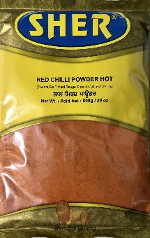 RED CHILLI POWDER HOT - 800 gm - Sher