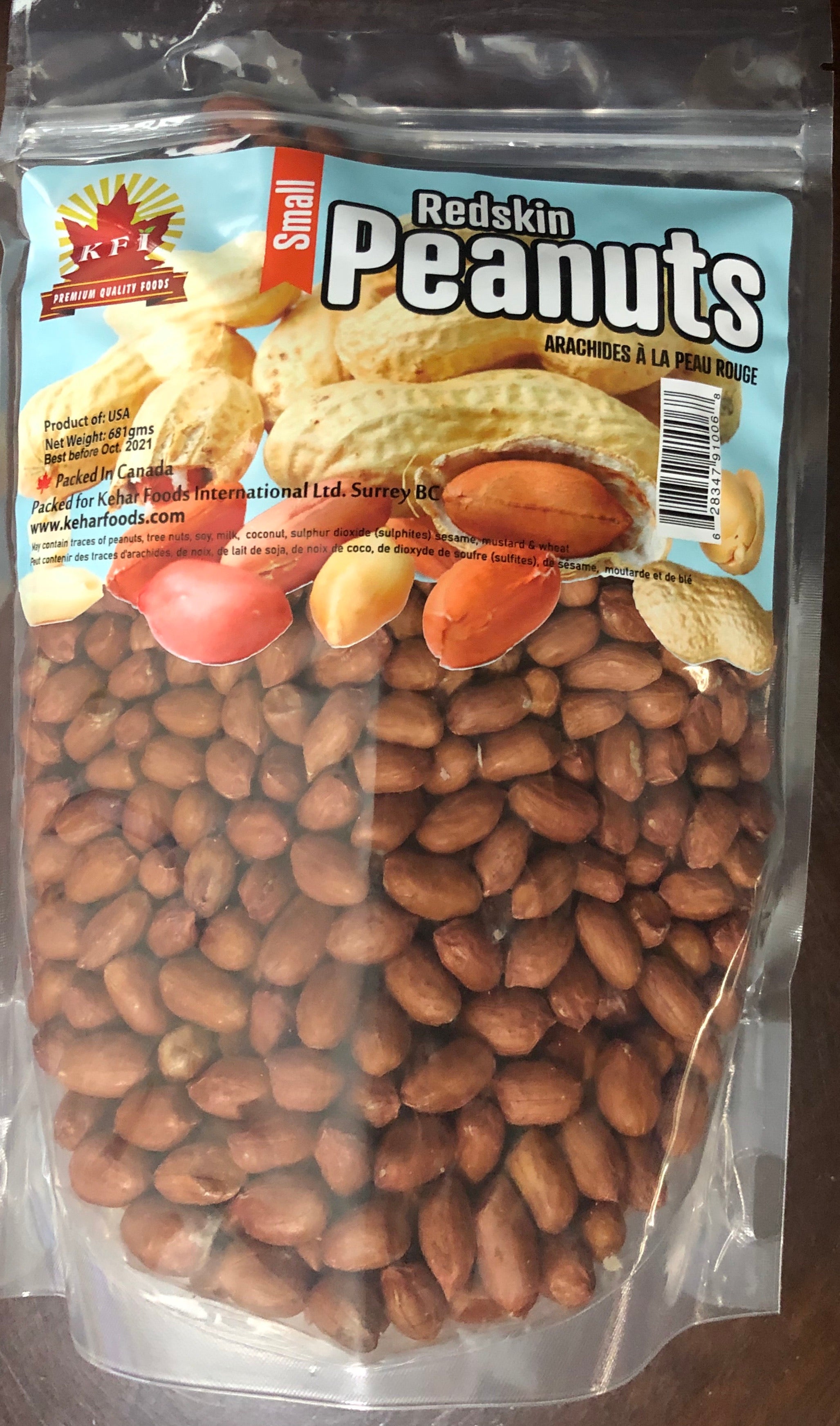 Small Redskin Peanuts - 681 g - KFI