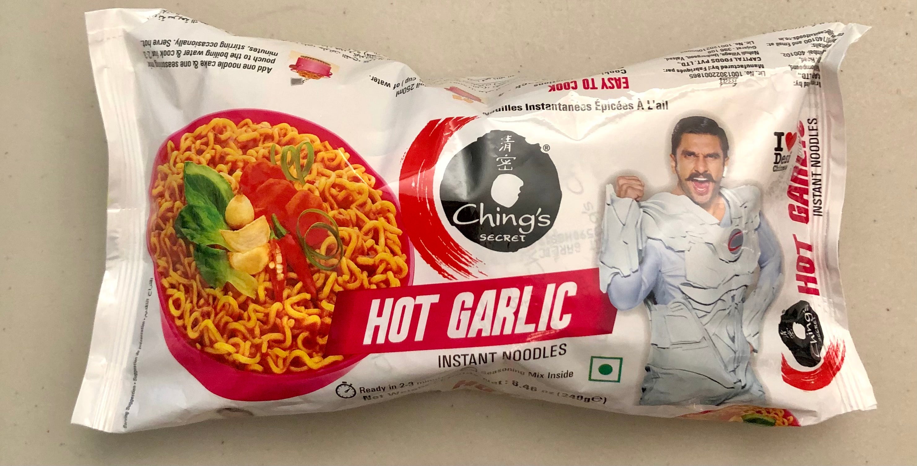Ching's - INSTANT NOODLES -HOT GARLIC- 240gm