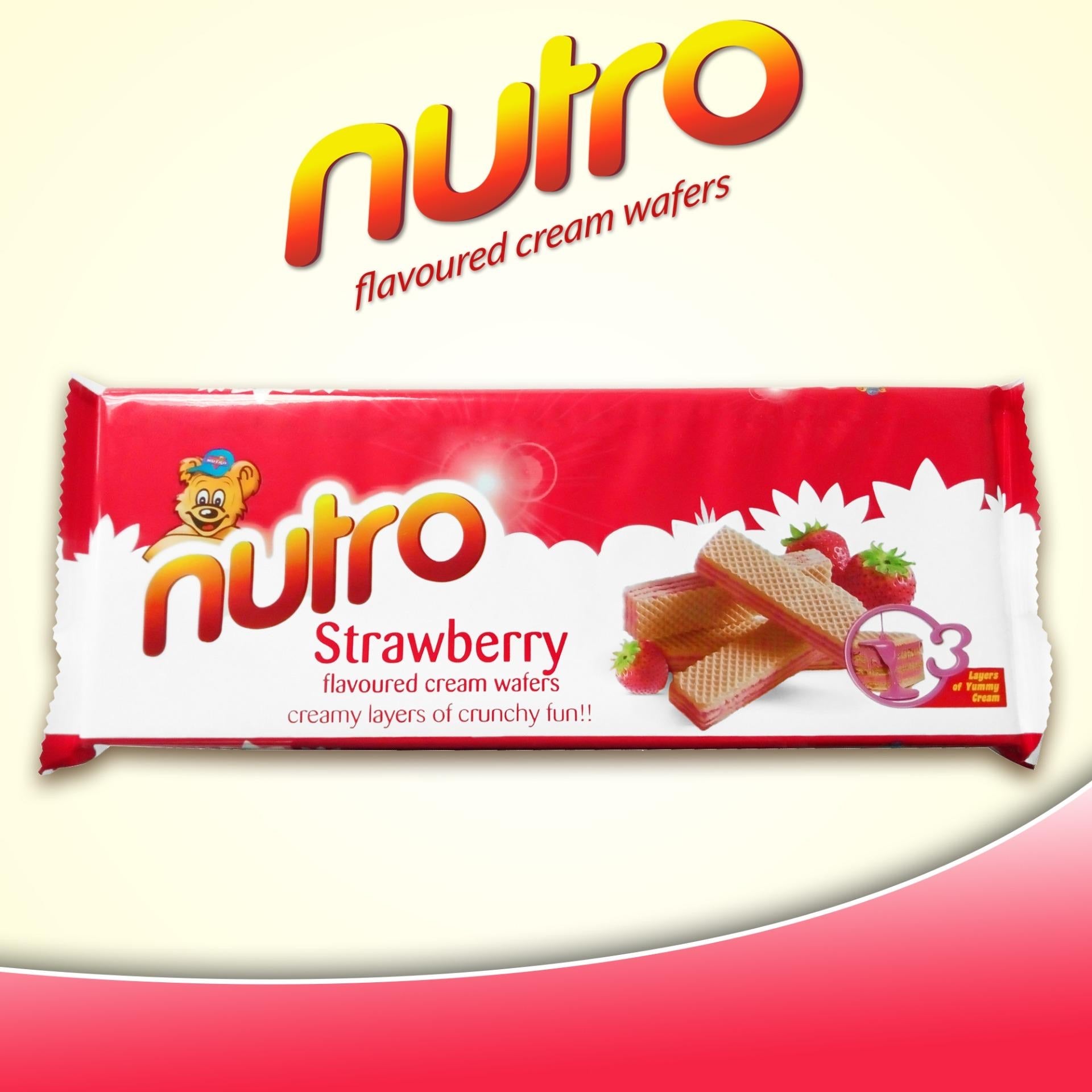 Nutro strawberry wafers - Britannia 75g-punjabigroceries.com