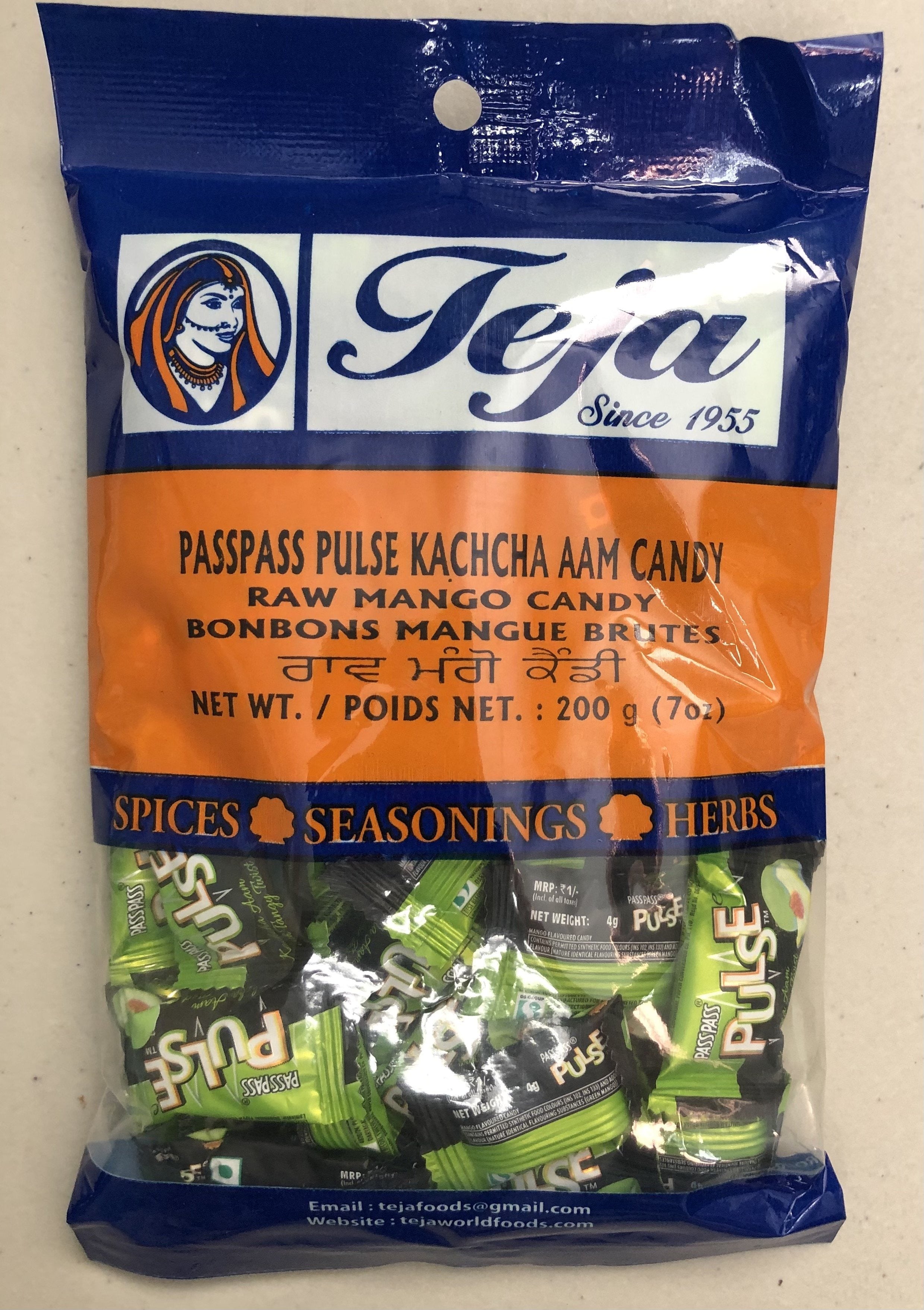 Passpass Pulse - Raw Mango Candy - 200 g - Teja