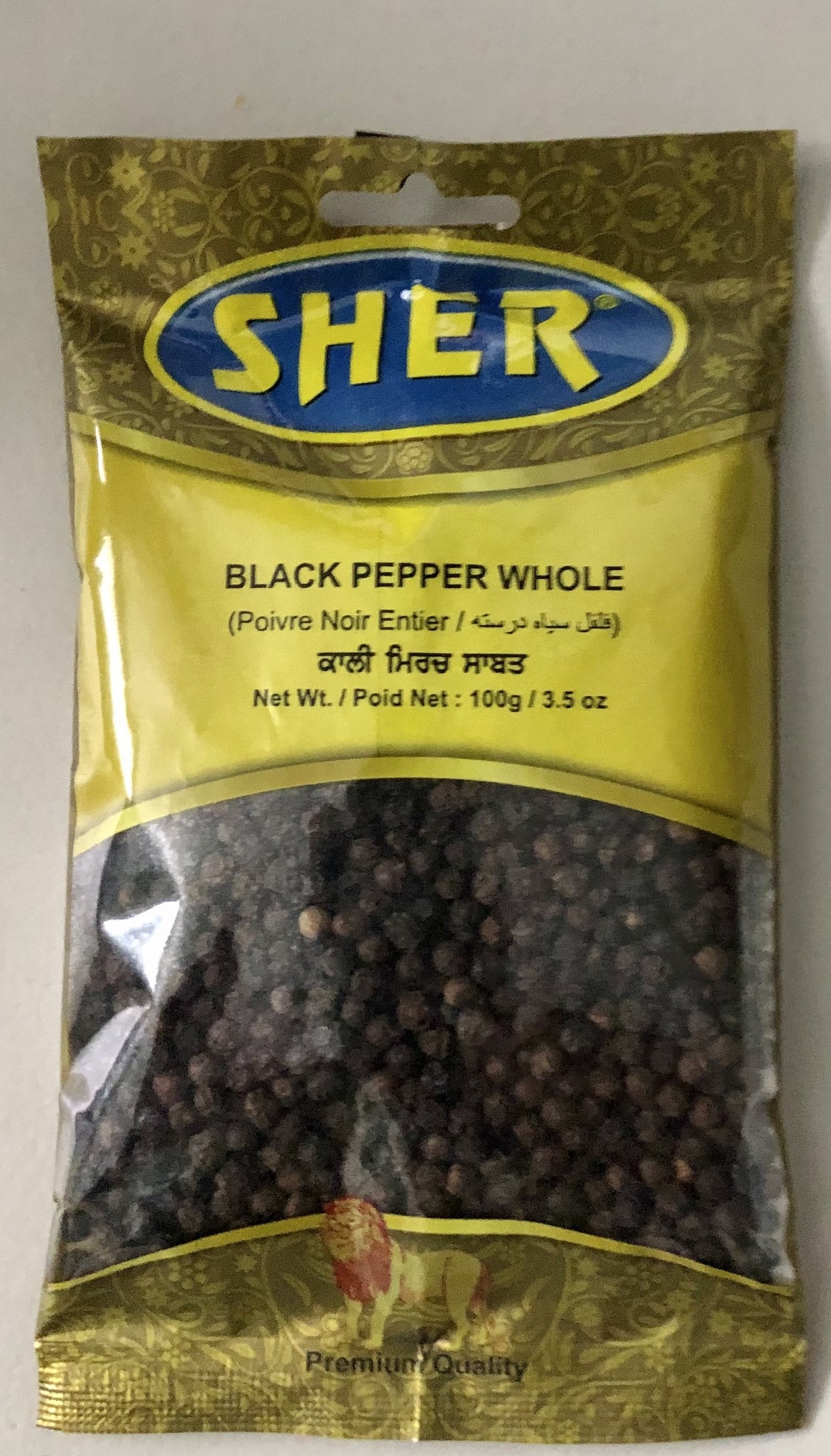 Black Pepper - Whole - 100gm - Sher